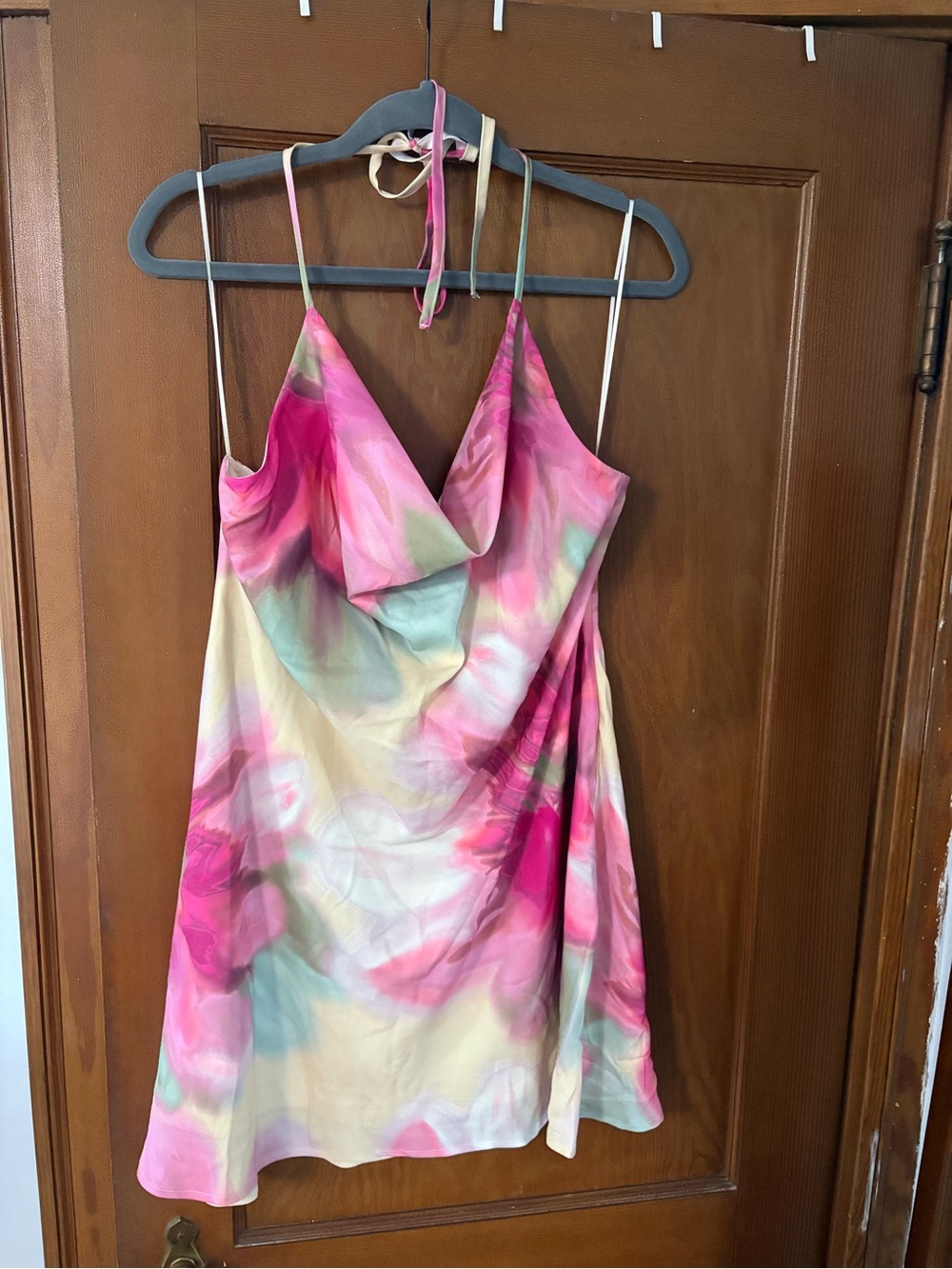 Halter cowl Neck Slip Dress